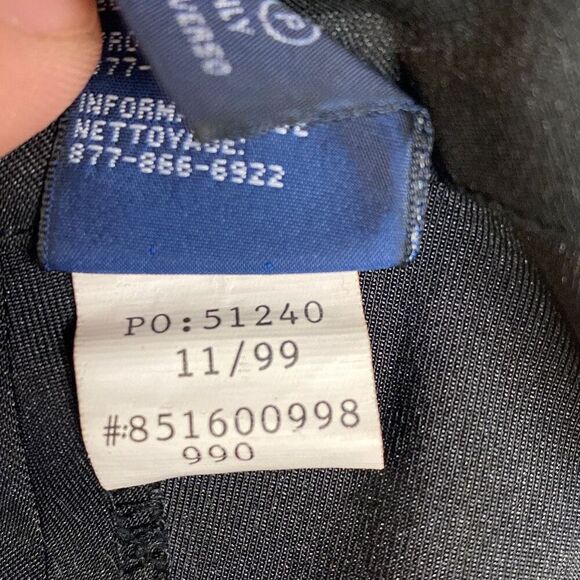 Y2K Tommy Hilfiger Wrap Skirt Snap Front Off Center Black Size 9 VTG 1999 - Picture 9 of 9